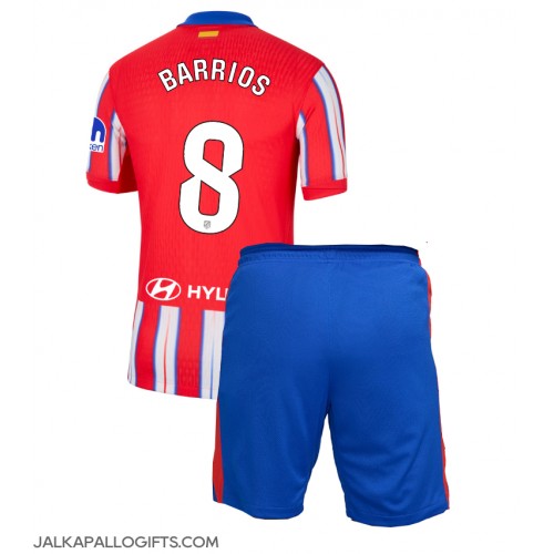 Atletico Madrid Pablo Barrios #8 Koti Peliasu Lasten 2024-25 Lyhythihainen (+ Lyhyet housut)